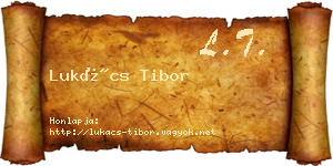Lukács Tibor névjegykártya